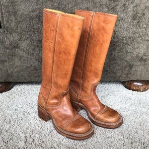 Vintage Leather Cowgirl Boots